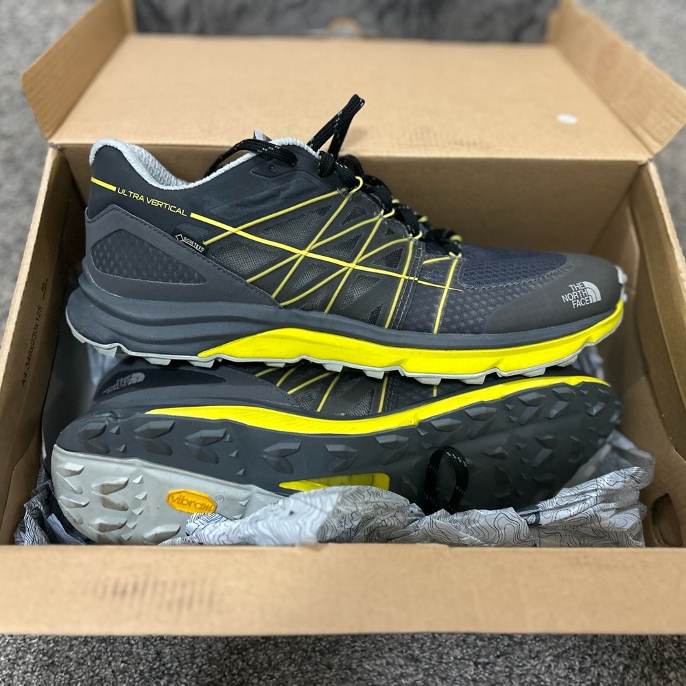 The North Face Men's Sneakers- Gray and Yellow